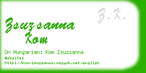 zsuzsanna kom business card